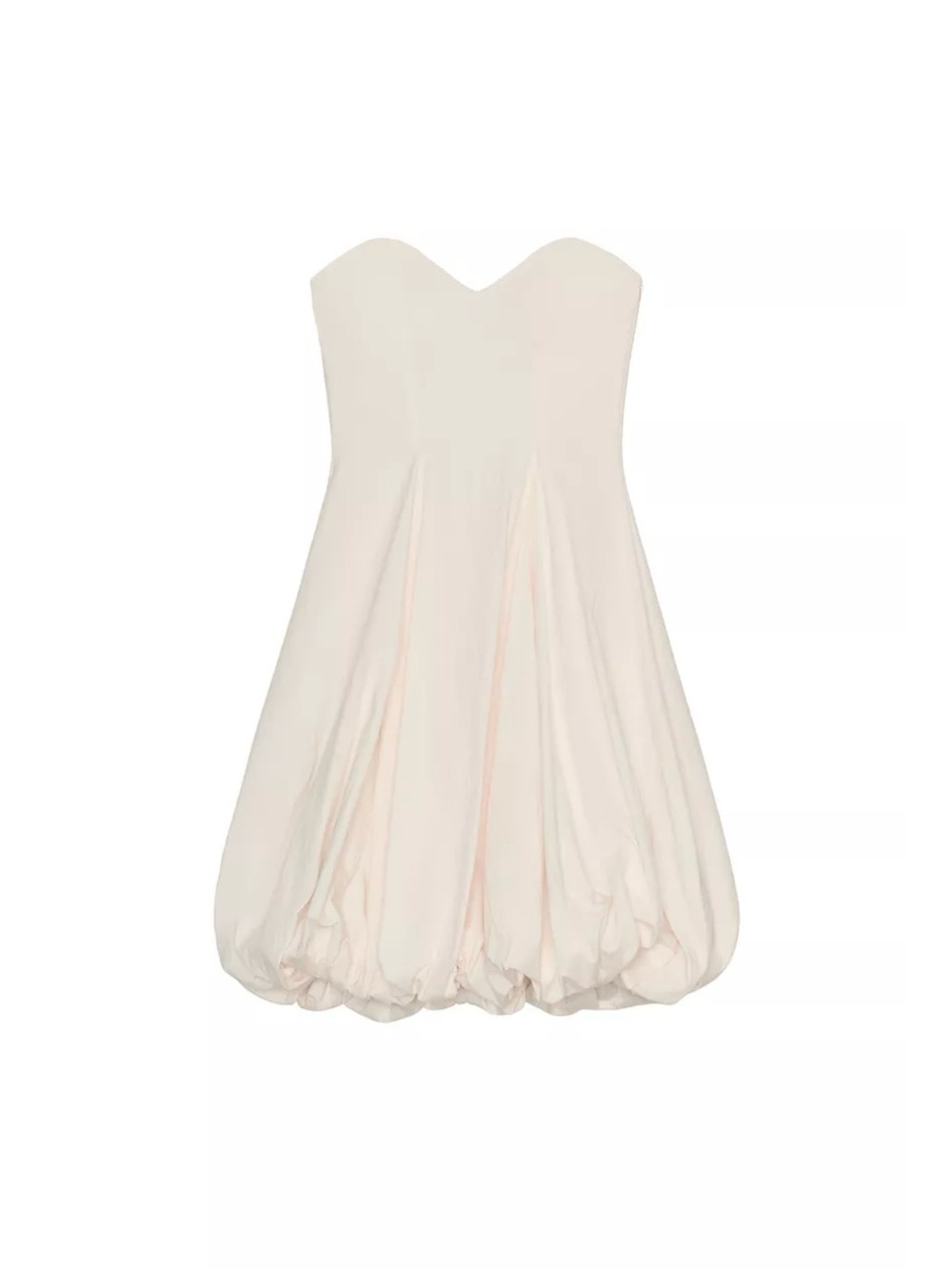 Brand New: Zara Pale Pink Strapless Bubble-Hem Party Dress